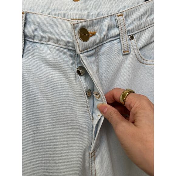 Goldsign Light Wash Straight Leg Jeans Women’s 29 Button Fly Made in USA - Picture 4 of 15